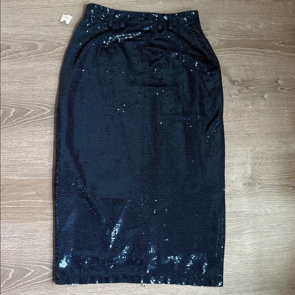 NEW Anthropologie Maeve Sequin Utility Midi Skirt 4 - Picture 3 of 9